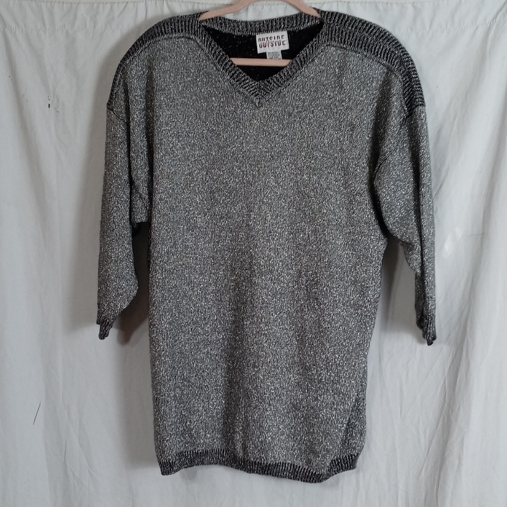 Outside influence oversize shoulder pads metallic